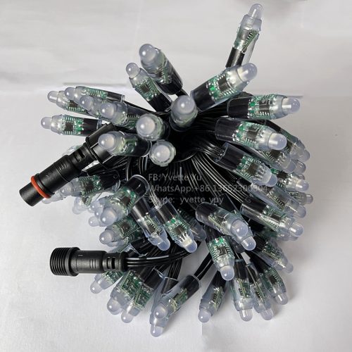 Resistor Pixel Led WS2811 50cts Xconnect DC12V Bullet 12mm Light String Black wire 18awg