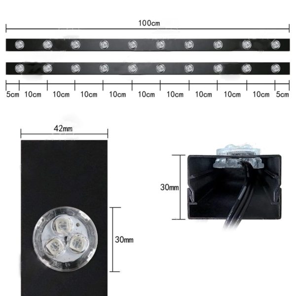 10cts al Pixel Puck Led UCS2904 RGBW Addressable Permanent Eave lights DC12V 30mm Xconnect IP68