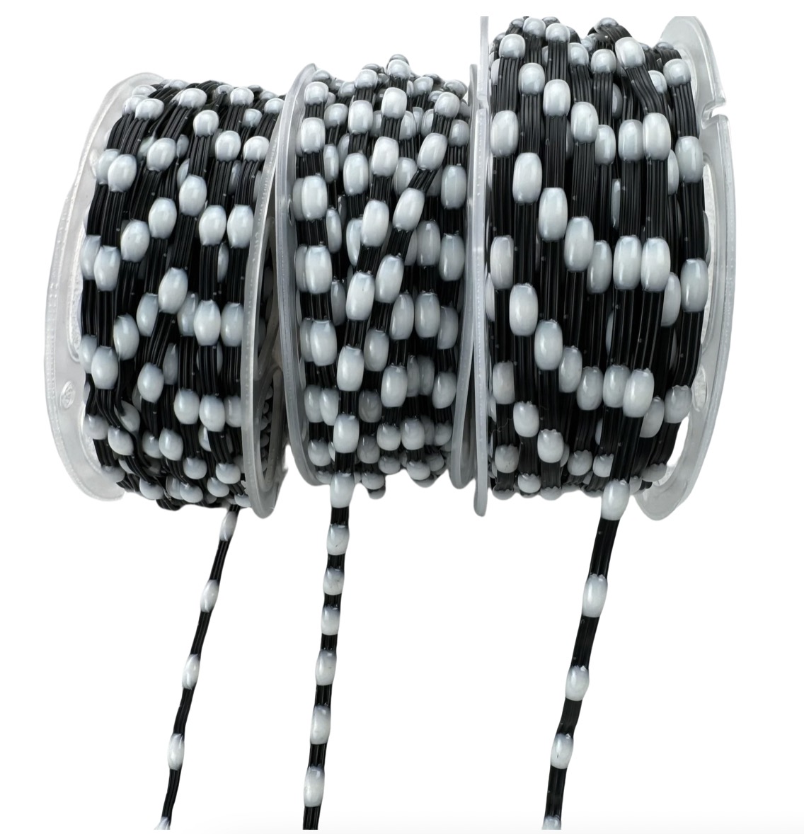 DC12V/5V Seed Pixel Roll 1000ct Pixels 1inch-8inch Space WS2811 RGB IC Addressable Full Color Led light IP65 3Pin Black Wire