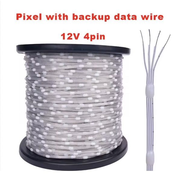 1748964788910 Backup Data Seed Pixel Roll 1000ct DC12V/5V 4pin WS2811 RGB IC Addressable Led light IP65