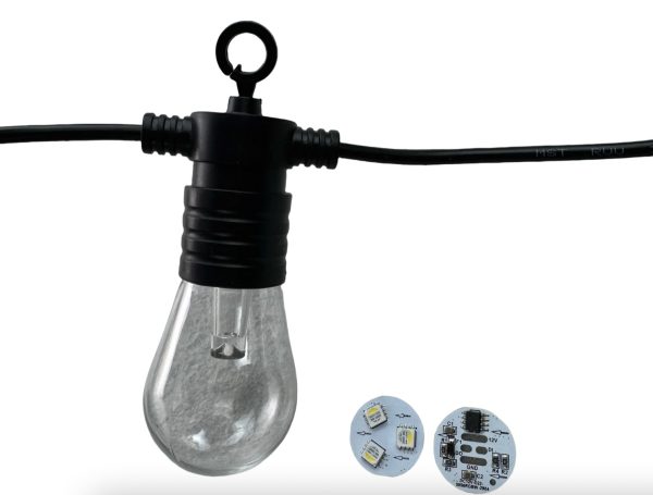 2 50mm 3D Addressable Pixel Led Bulb RGB/RGBW/RGBCCT DC12V/24V Clear Globe 30 Pixels/string 3 Core Xconnect