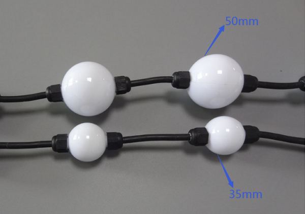 35mm and 50mm 35mm 50mm Pixel led 3D bulb UCS1903 DC24V 10cts/40cts/50cts/String double side LEDs addressable full color
