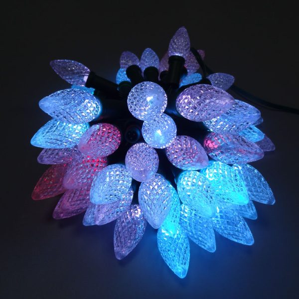 DSC00919 C7 C9 Strawberry Pixel Led string WS2811 DC12V Addressable Christmas light IP68