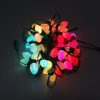 C9 flat base Pixel Led S24 bulb WS2811 DC12V 18awg Black wire Xconnect IP68 Christmas Lights