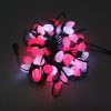 C9 flat base Pixel Led S24 bulb WS2811 DC12V 18awg Black wire Xconnect IP68 Christmas Lights