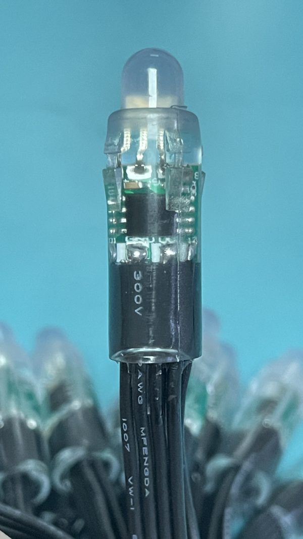 WechatIMG189 Resistor GS8208 DC12V(Duo Pixel) Bullet 12mm Led Light String 18awg Black 4wires 4core Xconnect waterproof pigtail