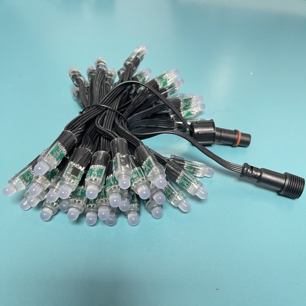 WechatIMG191 Resistor GS8208 DC12V(Duo Pixel) Bullet 12mm Led Light String 18awg Black 4wires 4core Xconnect waterproof pigtail