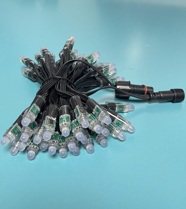 WechatIMG193 Resistor GS8208 DC12V(Duo Pixel) Bullet 12mm Led Light String 18awg Black 4wires 4core Xconnect waterproof pigtail