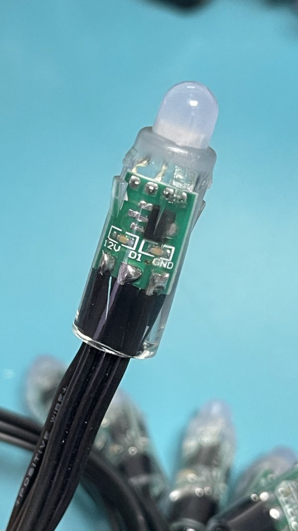 WechatIMG555 Regulated WS2811 DC12V Pixel Led 12mm Bullet Light String 18awg Black wire 3core Xconnect waterproof pigtail IP68