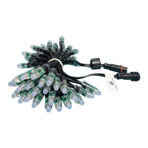 Regulated WS2811 DC12V Pixel Led 12mm Bullet Light String 18awg Black wire 3core Xconnect waterproof pigtail IP68