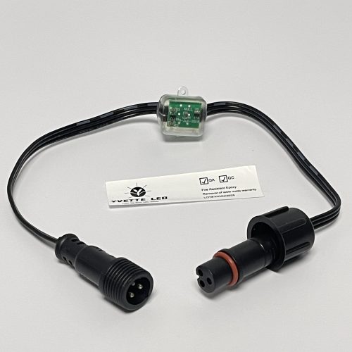 F-Amp Amplifier attached with 3core male ,3core female Xconnect pigtails IP68