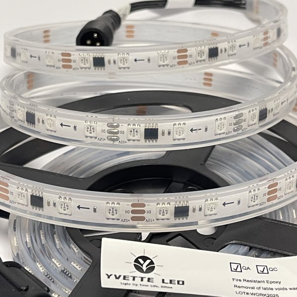 WechatIMG717 WS2811ic Pixel Led Strip DC12V 30/60led/M Flexible Addressable Chasing Effect with Xconnect waterproof connector