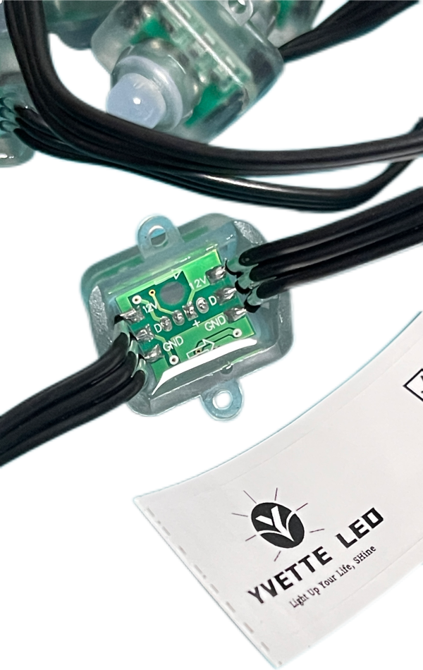 WechatIMG753 Resistor WS2811 DC12V Square 12mm Led Pixel Light 50cts Xconnect String Black wire 18awg