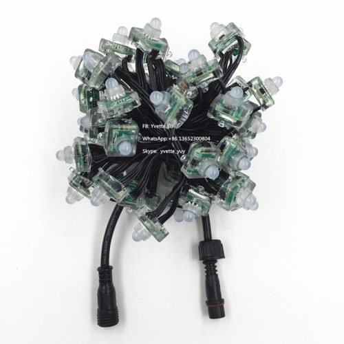 Resistor WS2811 DC12V Square 12mm Led Pixel Light 50cts Xconnect String Black wire 18awg