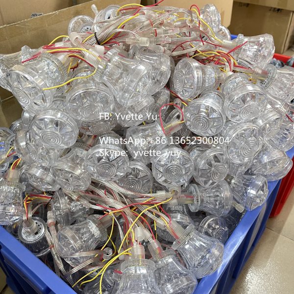 60MM 9leds 20mm punch hole UCS2903 Pixel Led bulb DC12V/24V Addressable Amusement Park Lights