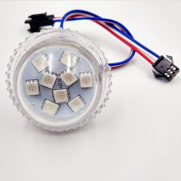 2 35MM 9leds 20mm punch hole UCS2903 Pixel Led bulb DC12V/24V Addressable Amusement Park Lights