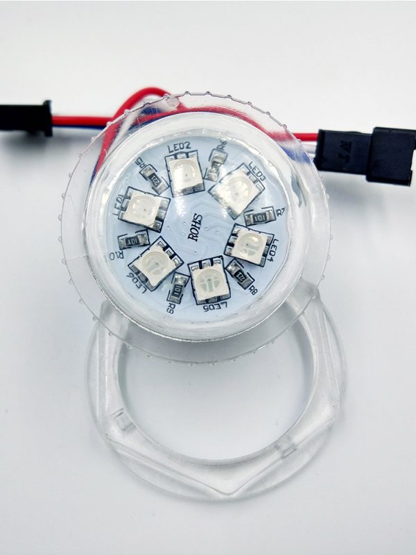 5 35MM 6leds 35mm punch hole UCS2903 Pixel Led bulb DC12V/24V Addressable Amusement Park Lights