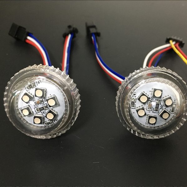 6 26MM 6leds 26mm punch hole UCS1903 Pixel Led bulb DC12V Addressable Amusement Park Lights