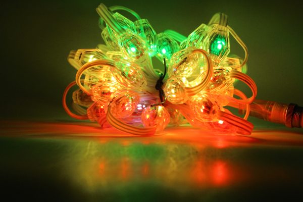 20mm Pixel led 3D bulb UCS1903 DC12V 20cts/50cts/String double side LEDs addressable full color