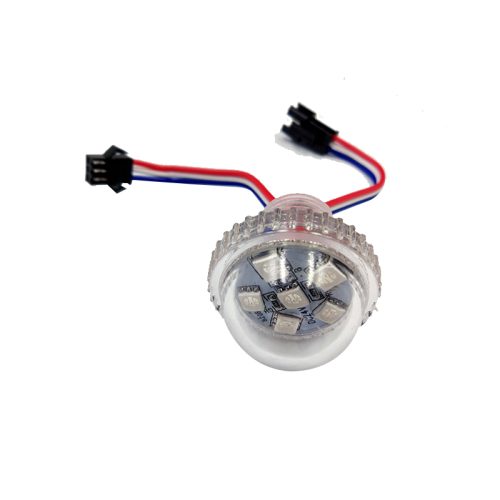 30MM 6leds 20mm punch hole UCS1903 Pixel Led bulb DC12V/24V Addressable Amusement Park Lights