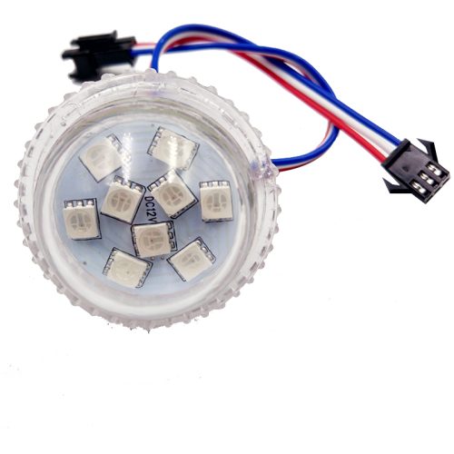 35MM 9leds 20mm punch hole UCS2903 Pixel Led bulb DC12V/24V Addressable Amusement Park Lights