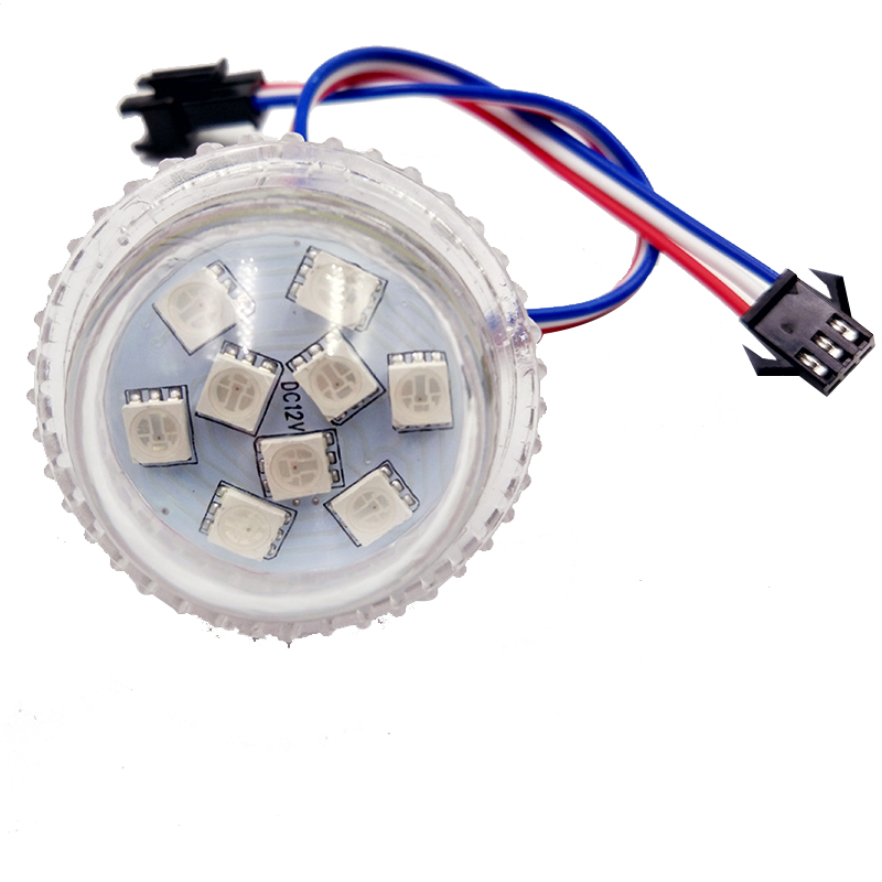 35MM 9leds 20mm punch hole UCS2903 Pixel Led bulb DC12V/24V Addressable Amusement Park Lights