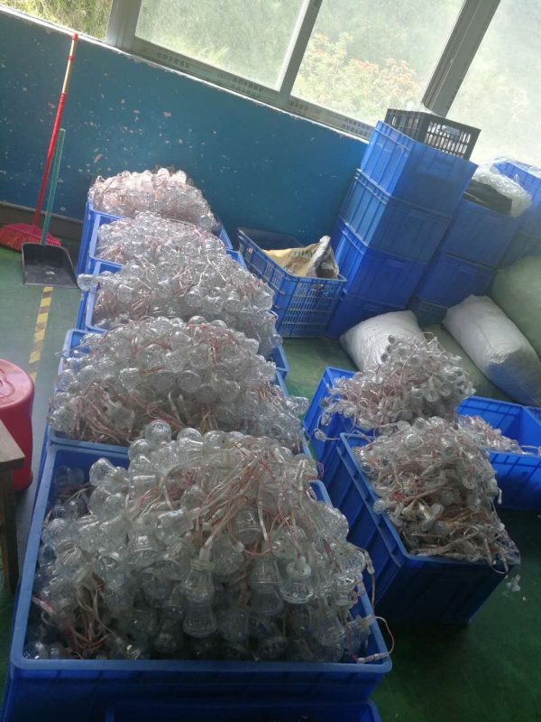 60MM 9leds 20mm punch hole UCS2903 Pixel Led bulb DC12V/24V Addressable Amusement Park Lights