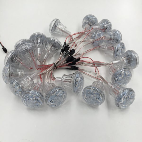 60MM 18leds 20mm punch hole UCS1903 Pixel Led bulb DC24V Addressable Amusement Park Lights