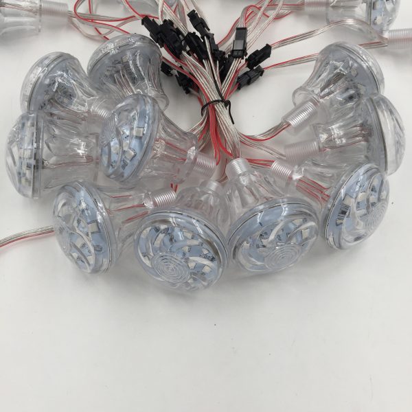 60MM 18leds 20mm punch hole UCS1903 Pixel Led bulb DC24V Addressable Amusement Park Lights