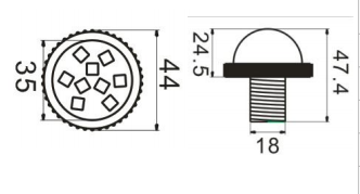 35mm Led Bulb Pixel RGB UCS1903 DC12V